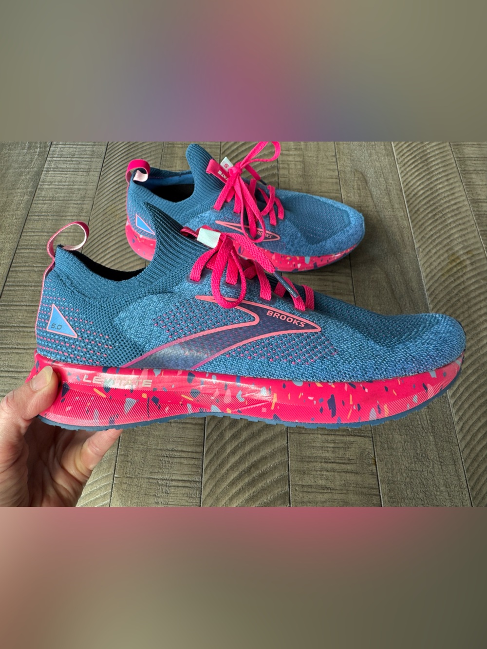 Brooks Levitate StealthFit 5 Blue/Beetroot/Plume Running Shoes Women’s Size 8 - Picture 8 of 16